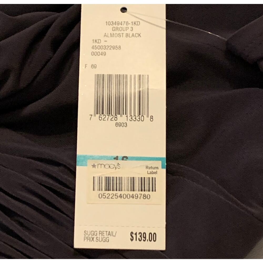Jones New York NEW Womens Dress 16 Dark Grey Trending Double Peplum Belt Accent - Picture 5 of 12
